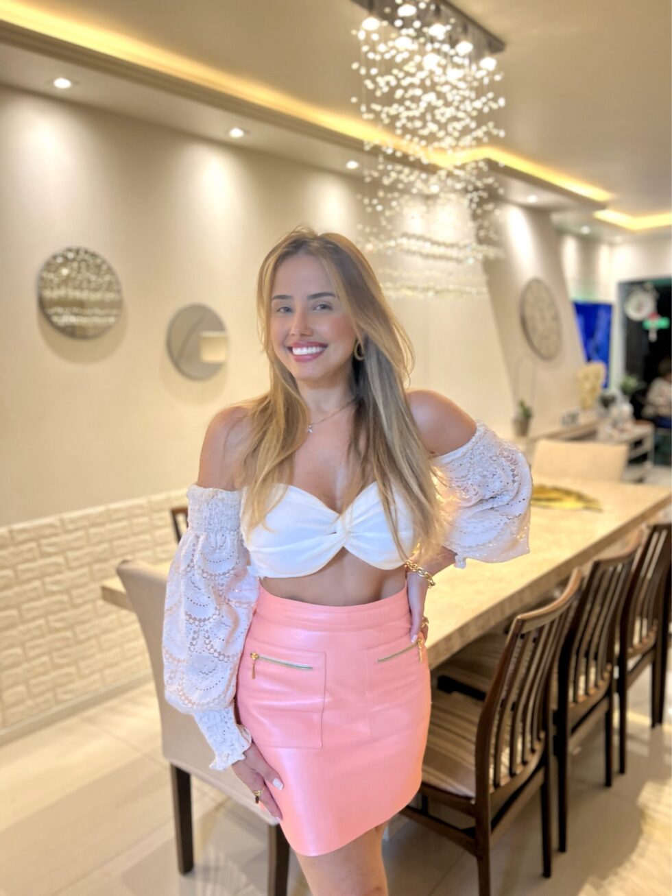 Saia Curta com Bolso Ziper