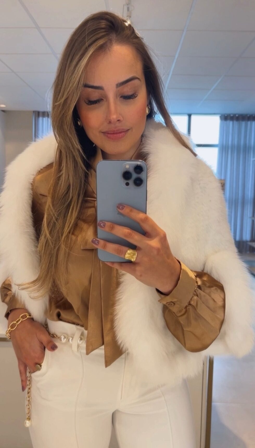 Casaqueto de Pele - Branco - Imagem 9