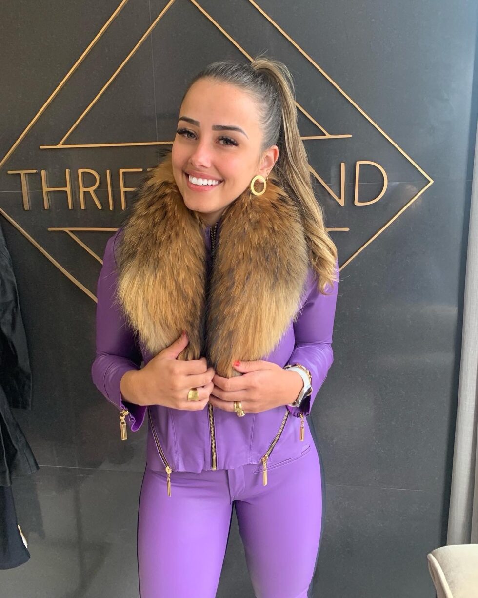 Gola de Pele 90cm - Preta - Imagem 9