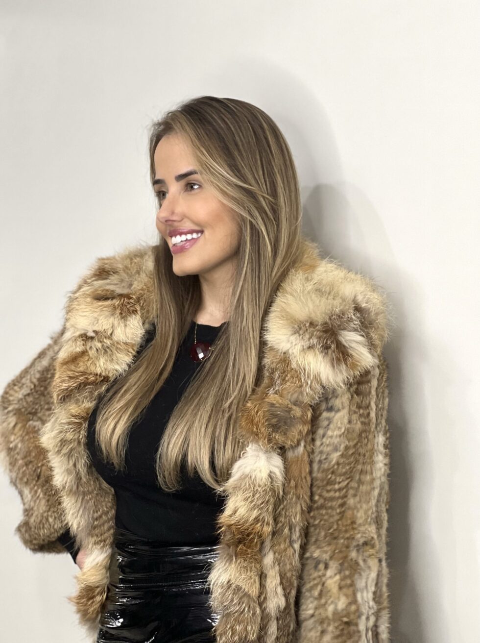 Casaco de Pele Tramado