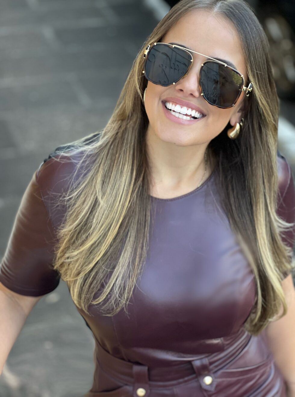 T-Shirt Couro e Malha - Imagem 3