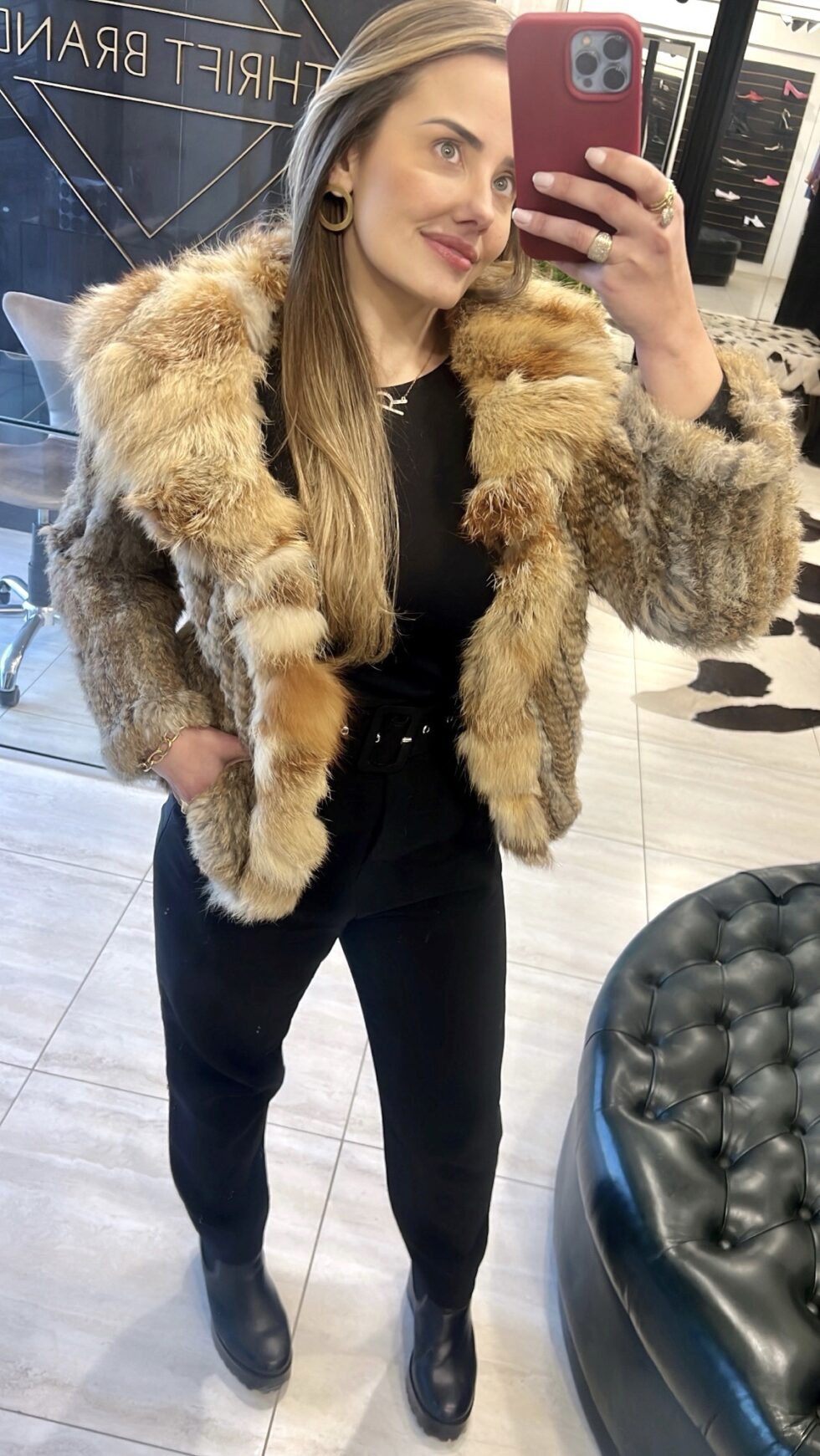 Casaco de Pele Tramado - Imagem 7