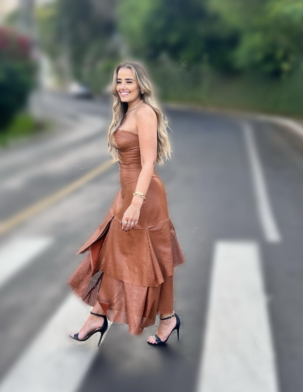 Saia Midi Babados Perfuro - Imagem 3