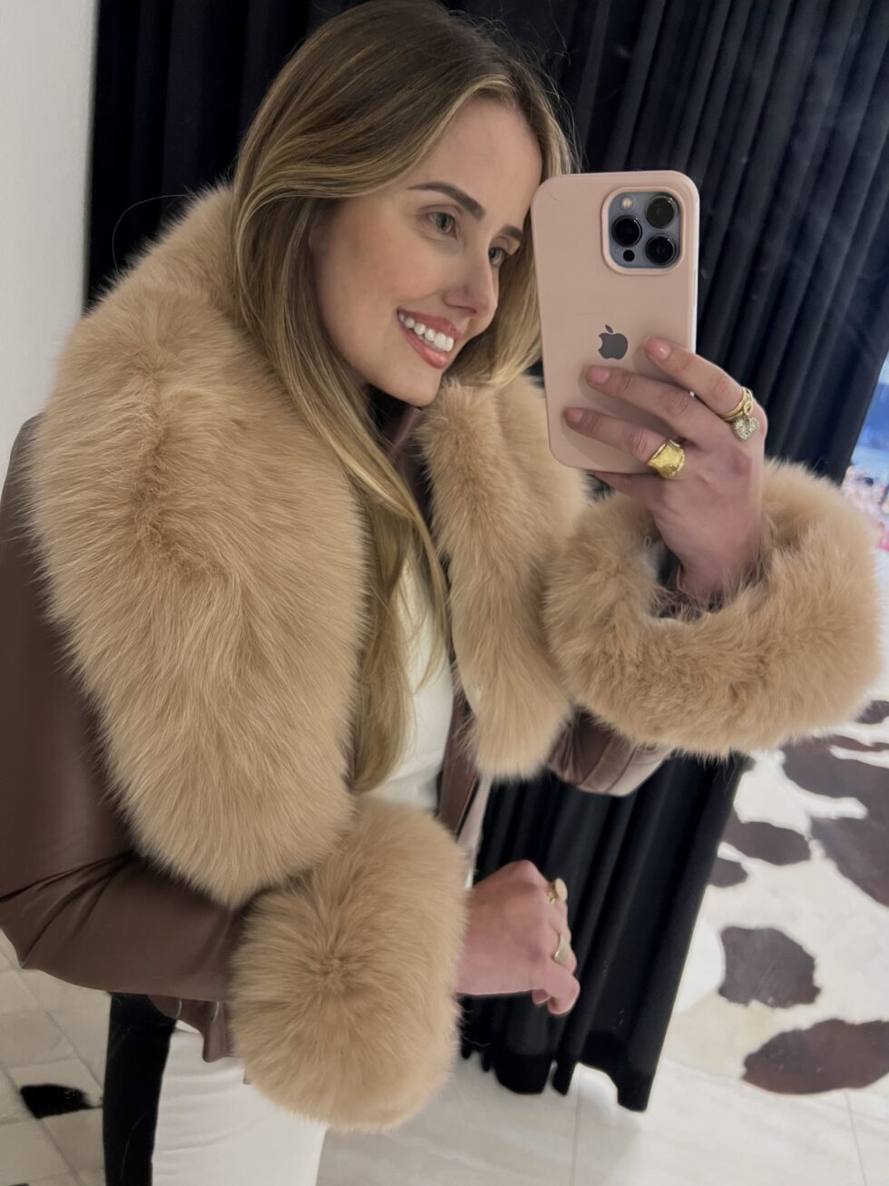 Conjunto Gola 90cm e Punhos 13cm de Pele - Nude - Imagem 2