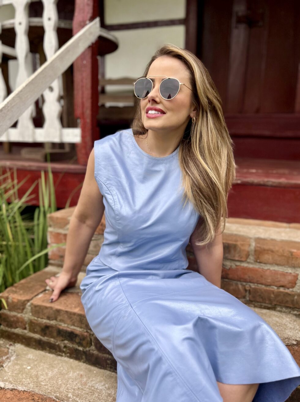Conjunto Cropped Regata e Saia Midi Tradicional Azul - Imagem 2