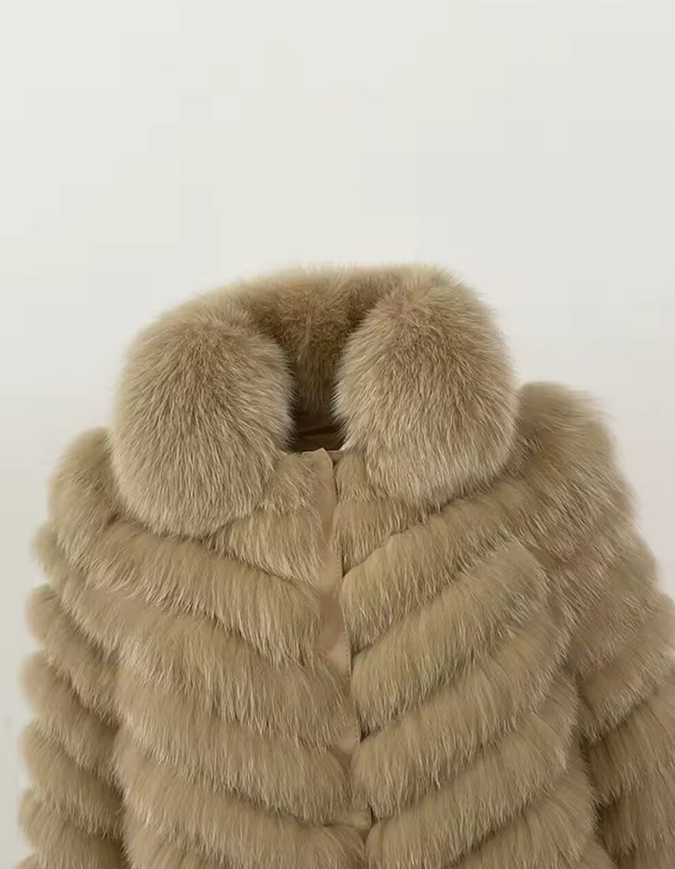 Casaco de Pele Reversível - Bege - Imagem 3