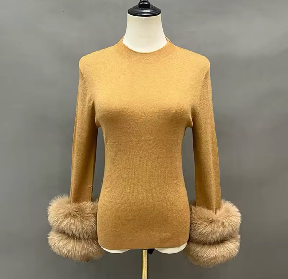 Blusa Cashmere com Pele - Imagem 8