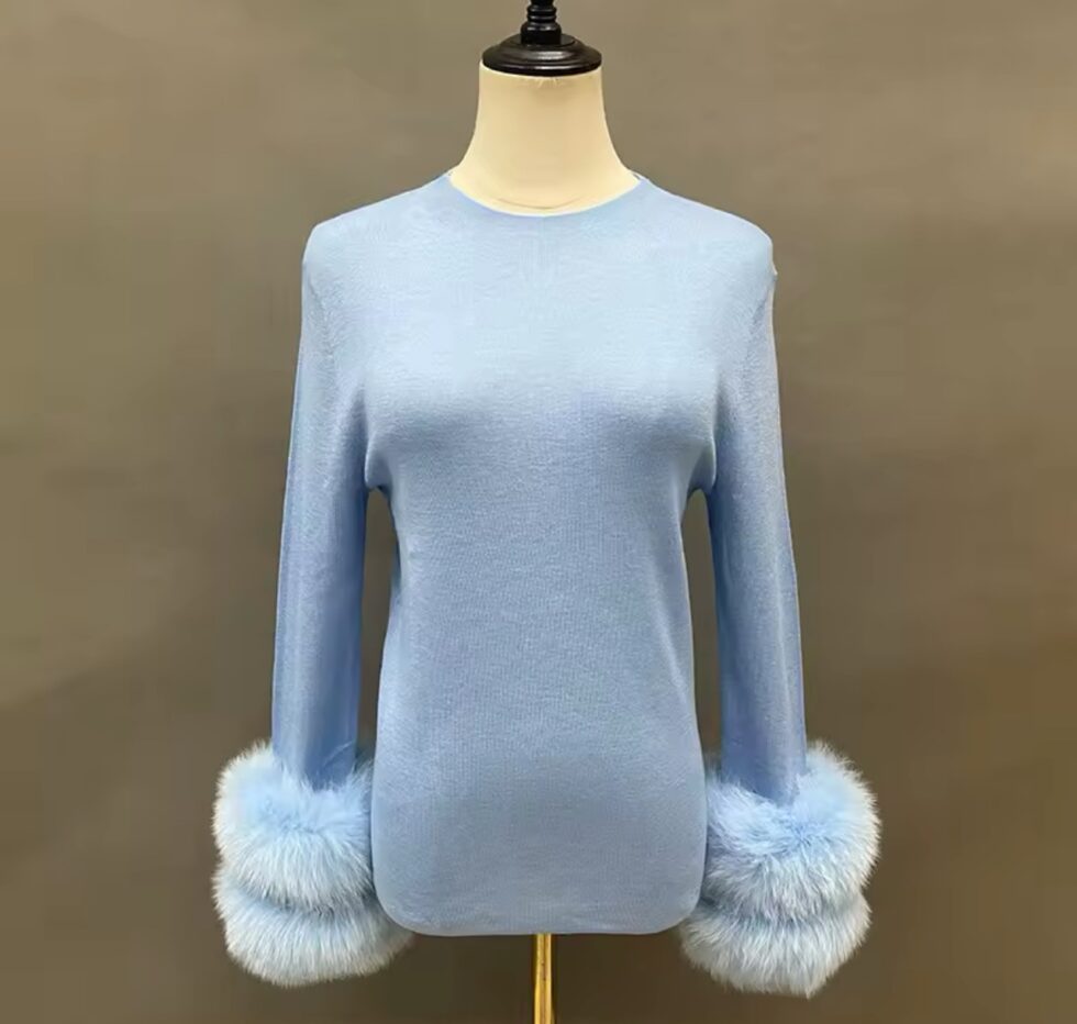 Blusa Cashmere com Pele - Imagem 9