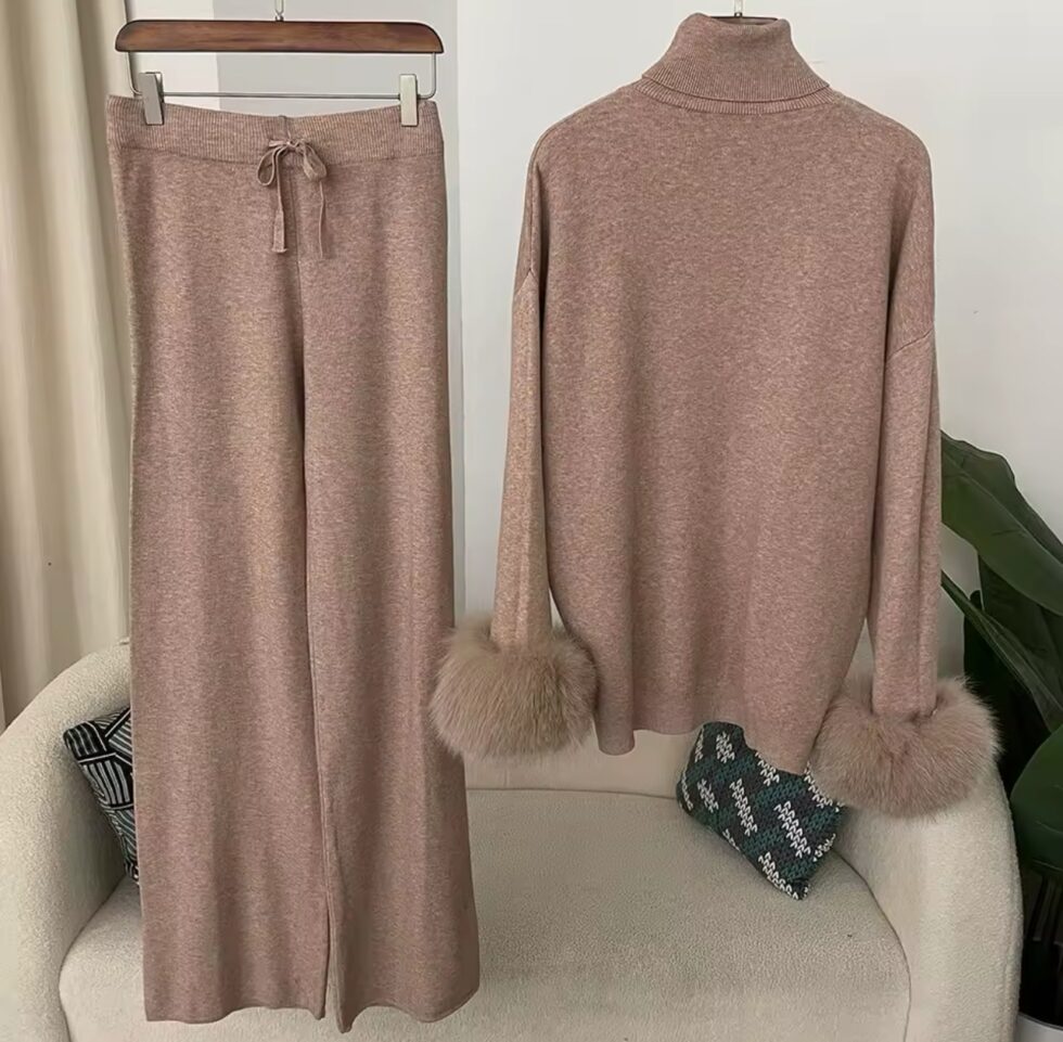 Conjunto Cashmere com Pele Punhos e Calça Soltinha - Imagem 7
