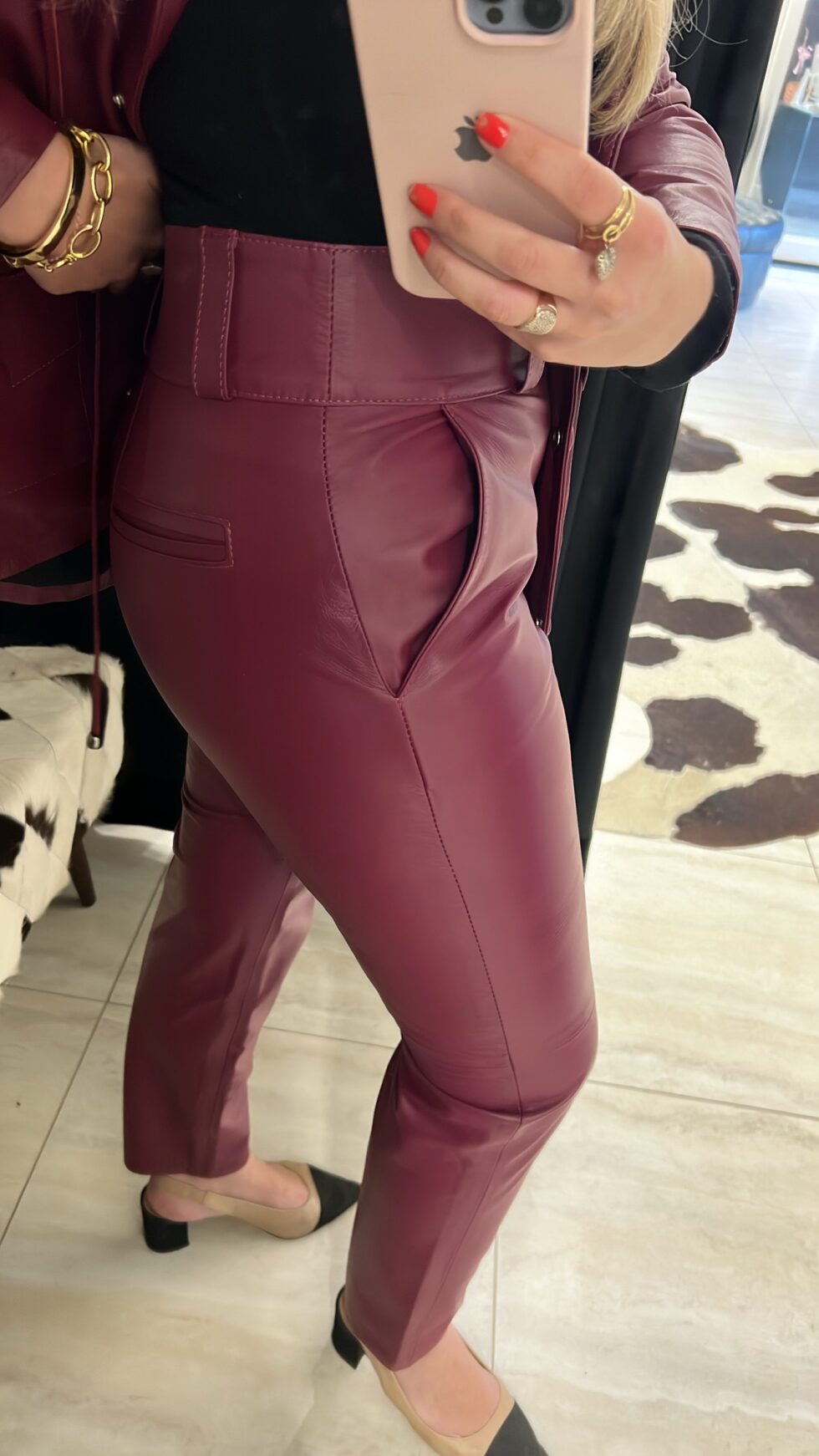 Calça Social Skinny - Ameixa