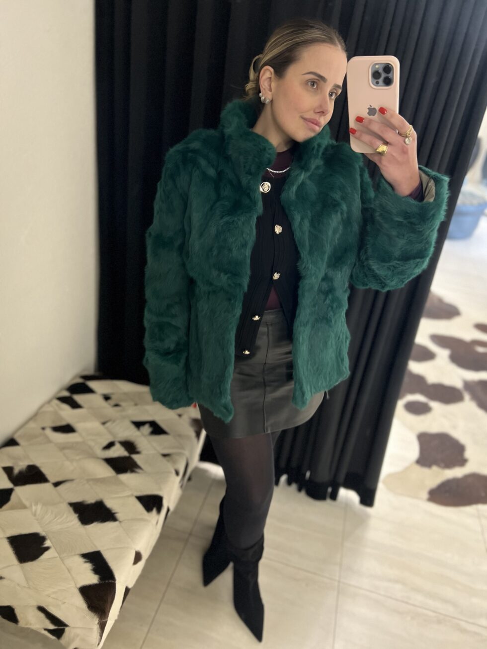 Casaco de Pele Tradicional - Verde Esmeralda - Imagem 2