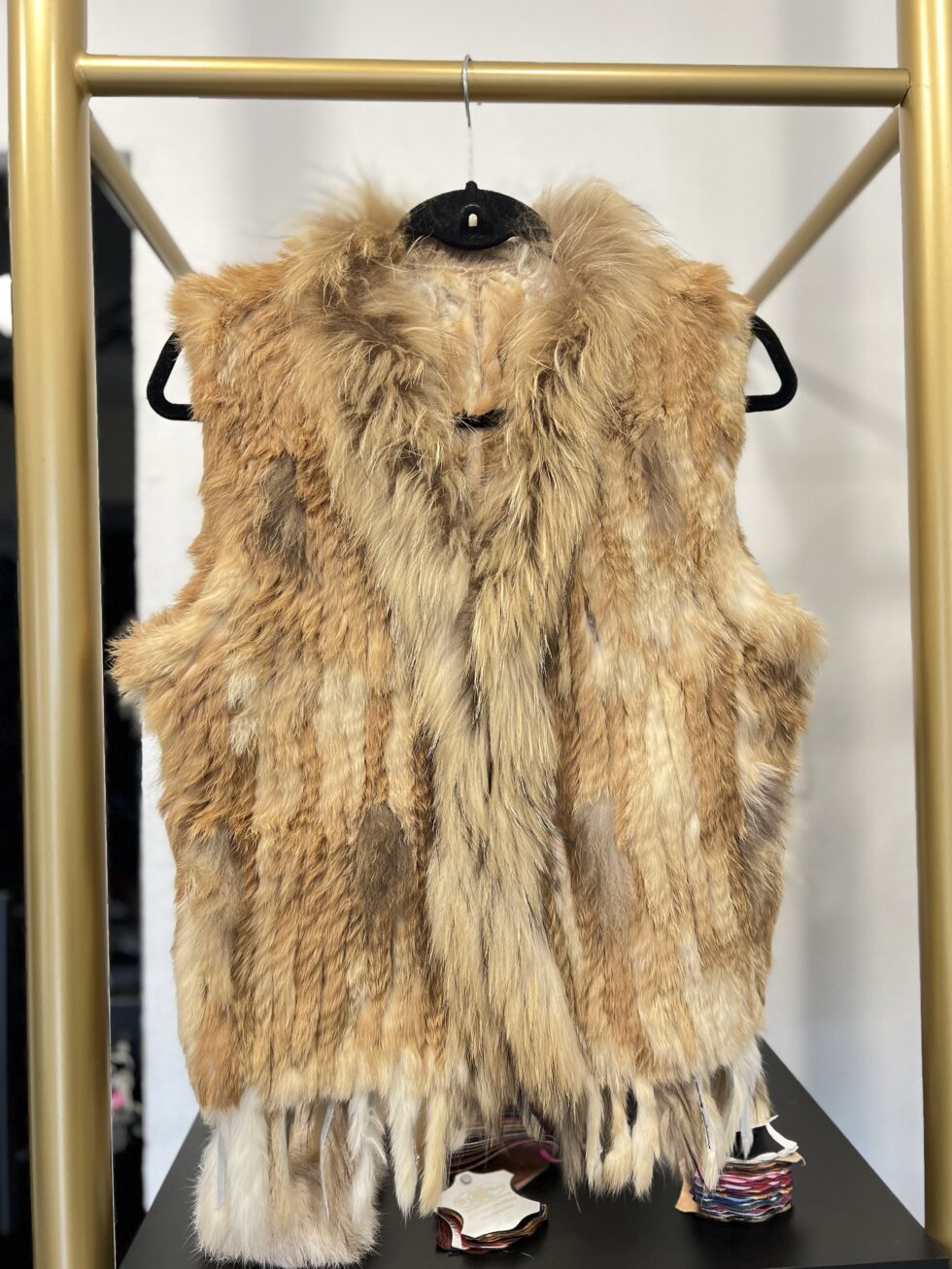 Colete de Pele Tramado - Natural Claro - Imagem 2