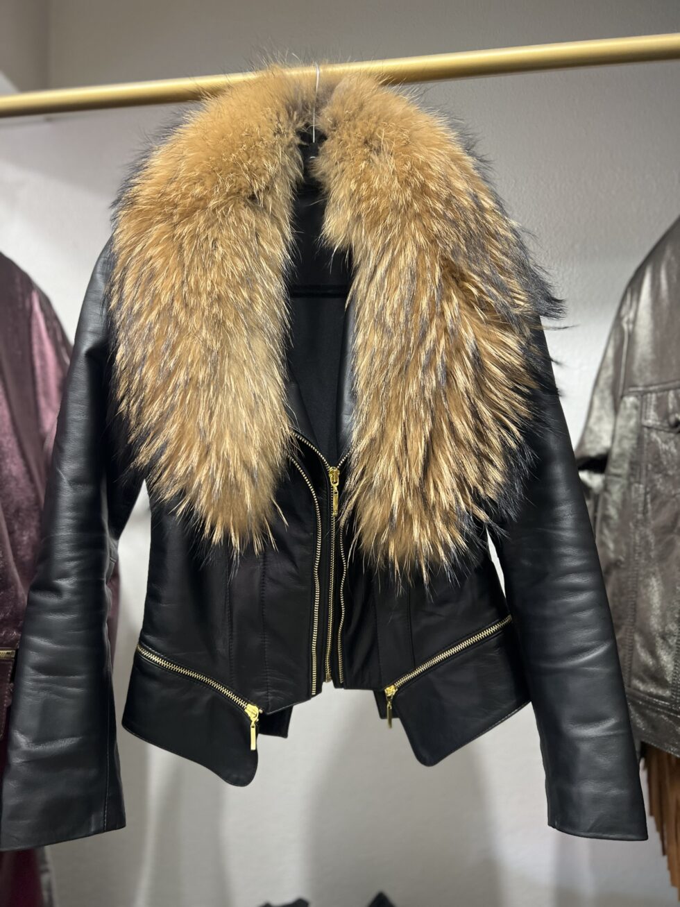 Gola de Pele 90cm - Natural - Imagem 2