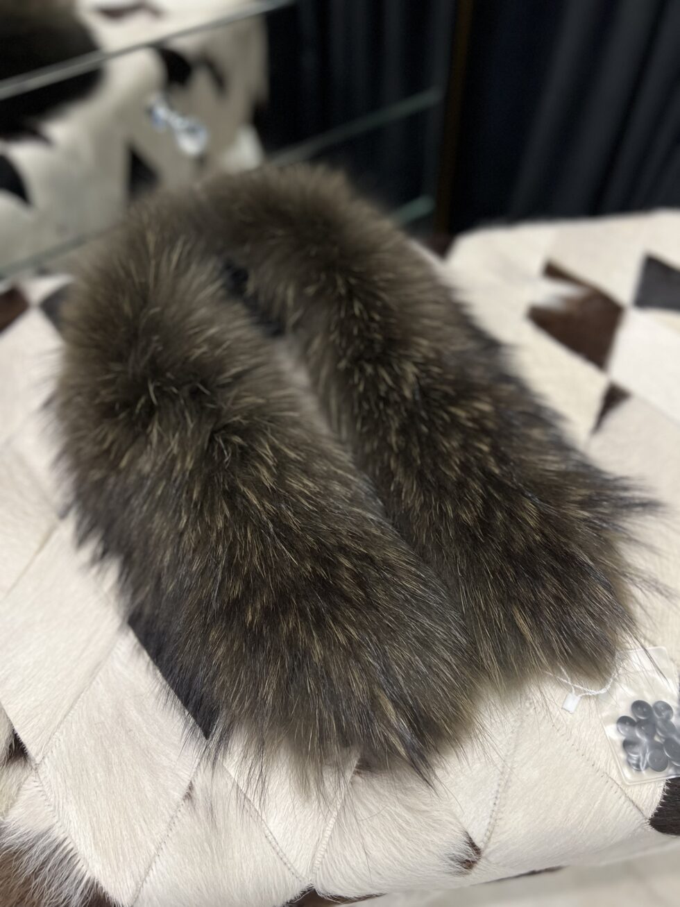 Gola de Pele 75cm - Verde Oliva