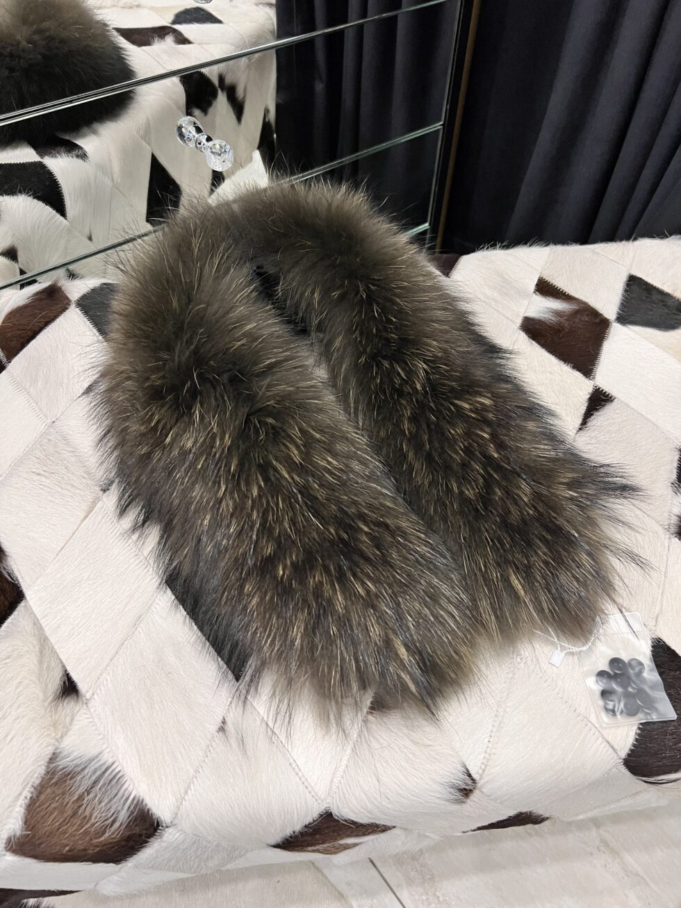 Gola de Pele 75cm - Verde Oliva - Imagem 2