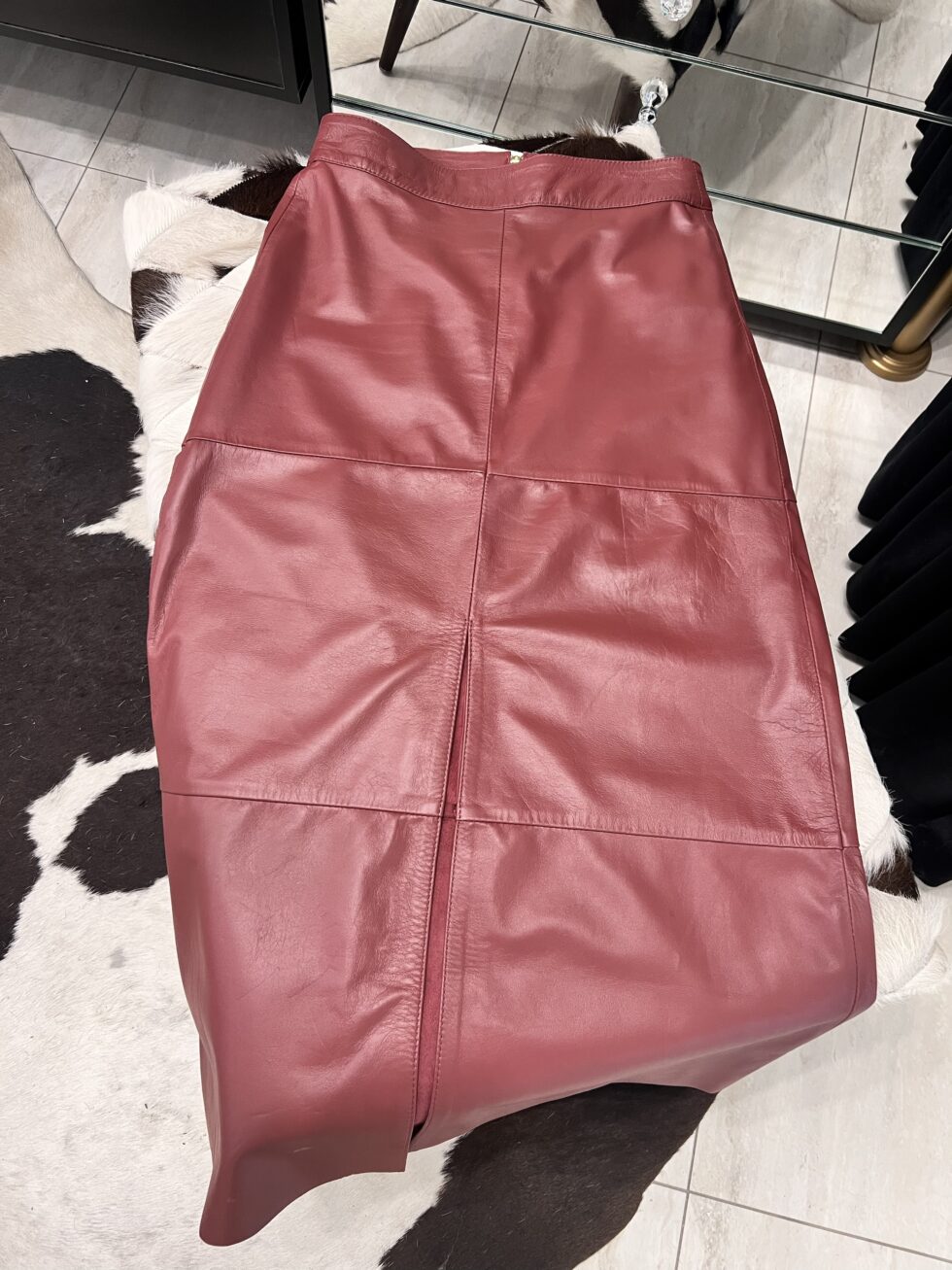 Conjunto Jaqueta Modelo Jeans e Saia Midi Fenda Frontal - Imagem 4