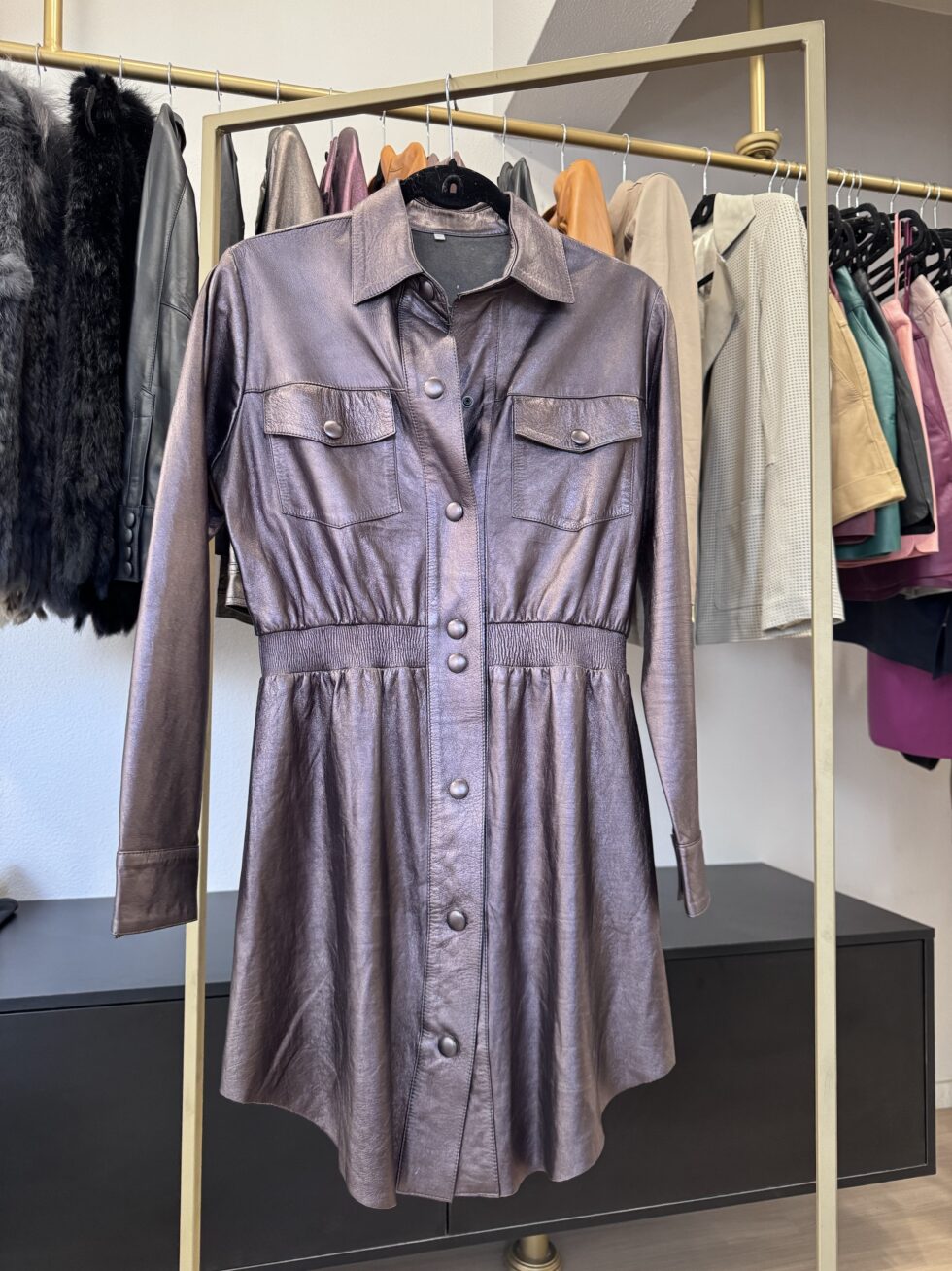 Chemise Marrom Metalizada - G